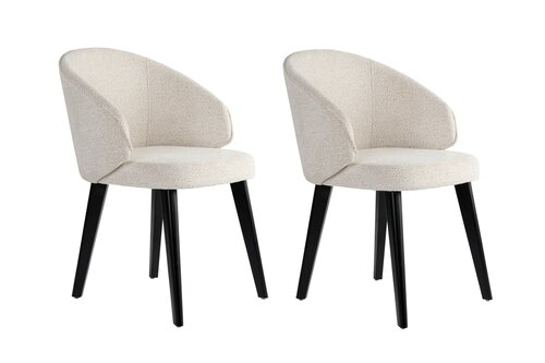 Set de scaune de sufragerie Bentley White andBlack, 2 buc.
