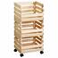 Kesper 69581 Regal za sadje in zelenjavo s kolesi,borov les,  80 x 37 x 30 cm