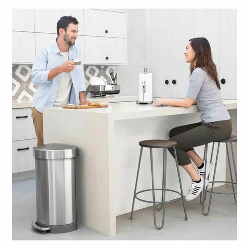 Simplehuman Coș cu pedale 45 L, oțel mat