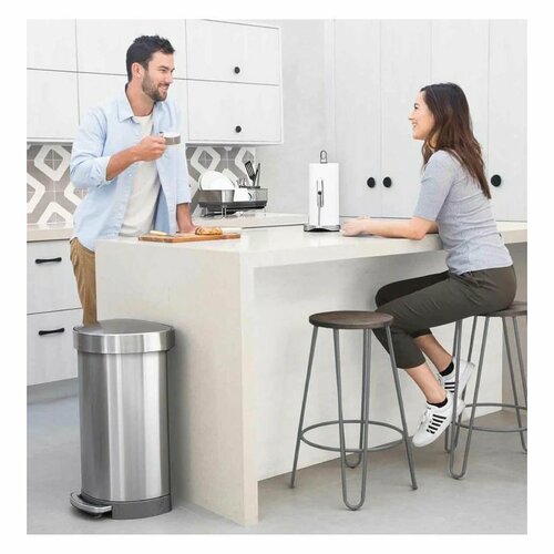 Simplehuman Pedal bin 45 L, mat jeklo