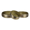 Zestaw metalowych tac dekoracyjnych GOLDEN WEAVE, 3 szt., złoty