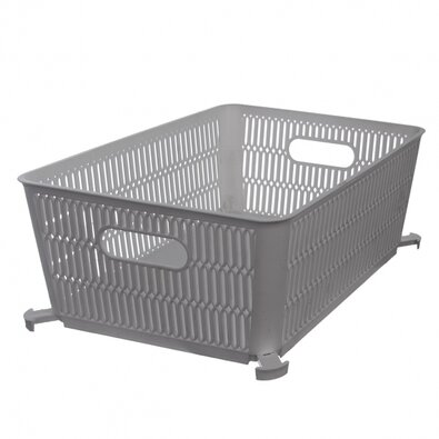 Orion Пластиковий штабельований кошик NESTA, 28,5 x 23 x 12 см, сірий
