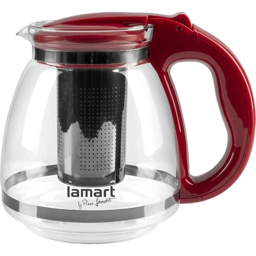 Lamart LT7074 Teekanne Verre, 1,5 l, rot