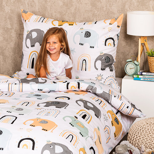 4Home Bombažno posteljnino Little elephant, 140 x200 cm, 70 x 90 cm