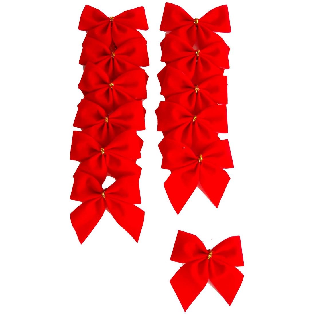 Zamatové mašle 9 cm, 12 ks