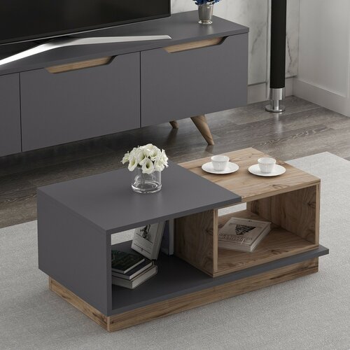 Concept Anthracite and Oak dohányzóasztal