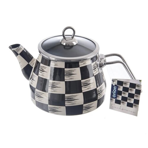 Orion Šachovnice Lem zománcozott teáskanna, 2 l