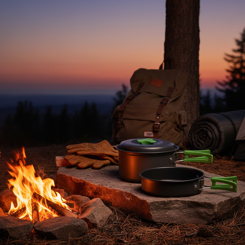 Redcliffs 2-teiliges Topfset aus Aluminium mit Kunststoffgriff, grün