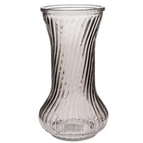 Скляна ваза Вівіан, коричнева, 10 х 21 см