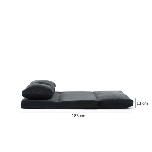 Sofa rozkładana Taida czarna