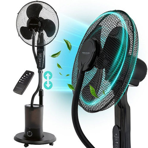 Stojanový ventilátor ProfiCare VL 3142 sozvlhčovačom vzduchu, čierny