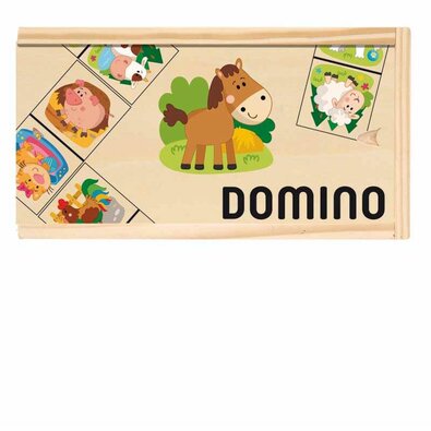 Woody Domino Domácí zvířata, 19 x 10 x 5 cm