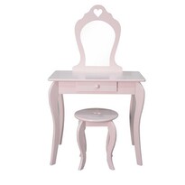 Dětský kosmetický stolek se zrcadlem Elza růžová,  68 x 40 x 106,5 cm