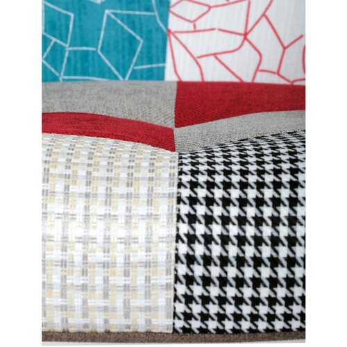 Fotel bujany PW2, patchwork