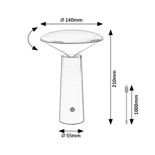 Rabalux 77147 stolná funkčná LED lampička Poperro, 3W, IP20, čierna