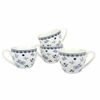 4-delni set porcelánových šálků Floral, 90 ml