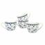 4-delni set porcelánových šálků Floral, 90 ml