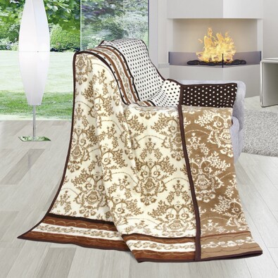 Decke Karmela Plus Ornament braun, 150 x 200 cm