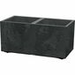 SIERRA CASE BETON EFFECT virágtartó 57,7 cm, fekete