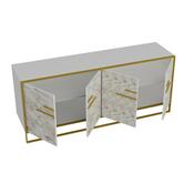 Szafka Polka Gold and White