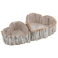 Sada obalov na kvetináče Rattan hearts, 2 ks Sada obalov na kvetináče Rattan hearts, 2 ks