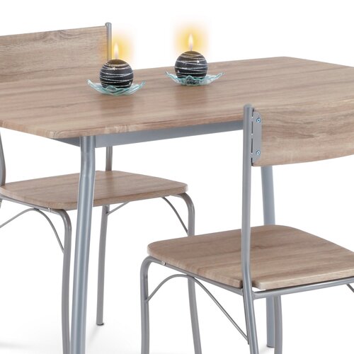 Set de masă HANS cu 4 scaune, 110 x 70 x 77 cm,stejar Sonoma