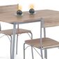 Set de masă HANS cu 4 scaune, 110 x 70 x 77 cm,stejar Sonoma