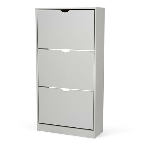 Výklopný botník POINT Slim 3, světle šedá