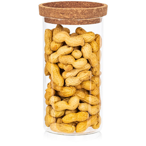 4Home Szklany pojemnik do żywności z pokrywką Cork, 1000 ml
