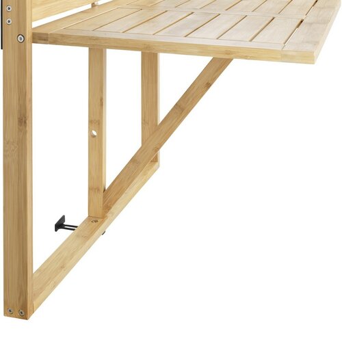 Wenko Măsuță suspendată pentru balcon din bambusWaikiki, 64 × 44 × 65 cm