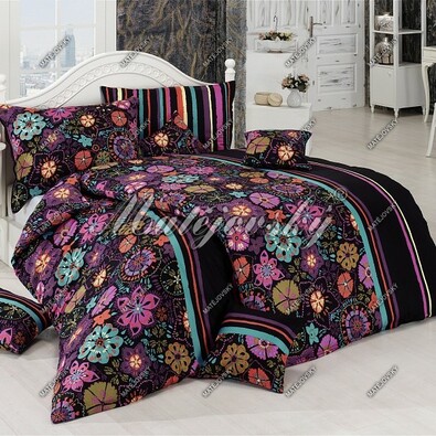 Matějovský Pościel bawełniana Escada black, 200 x 210 cm, 2 szt. 70 x 90 cm