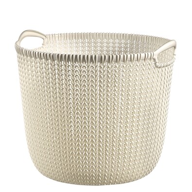 Curver 03675-X64 okrogel koš Knit 30 l, krem