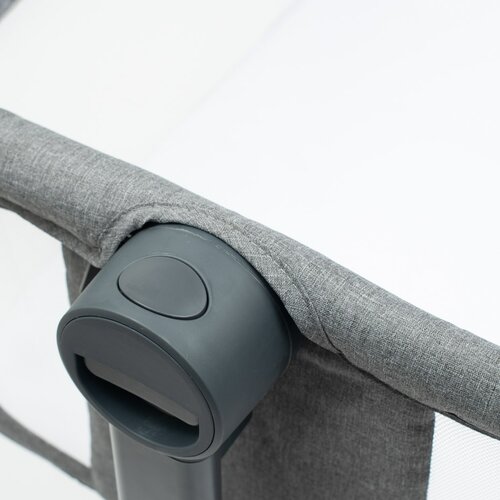 Baby Mix Łóżeczko dostawkowe Rose szare, 84 x 80 x 52 cm