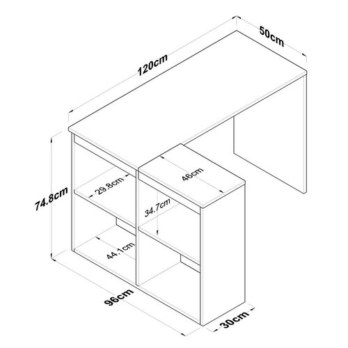 Haril Oak and White íróasztal