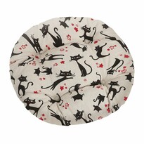 Bellatex Ivo Cica ülőke, kerek, fekete, 40 cm Bellatex Ivo Cica ülőke, kerek, fekete, 40 cm