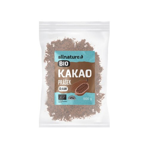 Allnature Kakaový prášok BIO RAW, 500 g