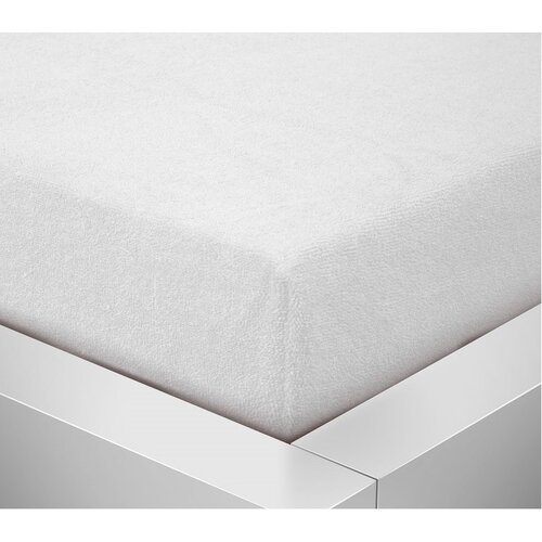 Cearșaf de pat din bumbac Lux alb,  90 x 200 cm