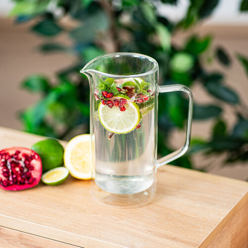 4Home Thermoskanne aus Glas Double Hot&Cool, 1 l