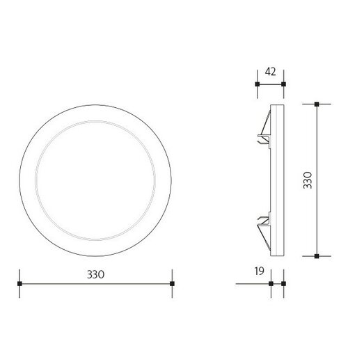 Panlux Prisadené LED svietidlo Adapt, pr. 33 cm, 30 W, IP20
