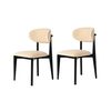 Esszimmerstuhl-Set Lionte Beige and Black, 2