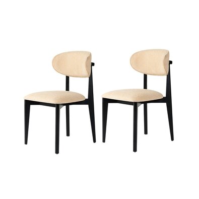 Esszimmerstuhl-Set Lionte Beige and Black, 2 Stück