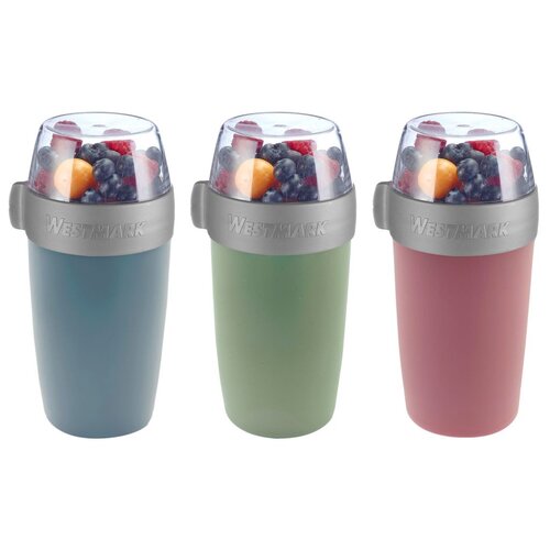 Westmark Dvodelna posoda za malico, 700 ml, roza