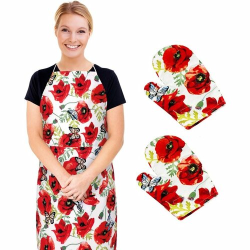 Bellatex Kuchyňská zástěra + chňapky Berta Vlčí