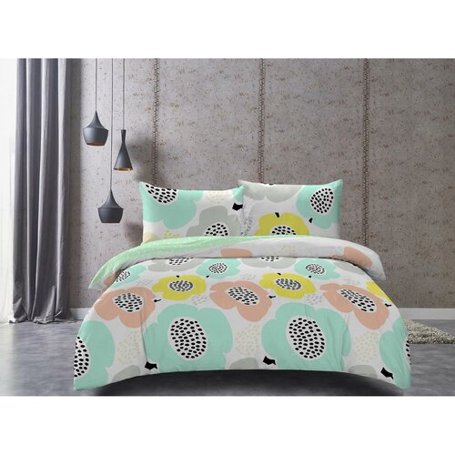 DecoKing Pościel satynowa Ducato Papavero, 140 x 200 cm, 70 x 90 cm