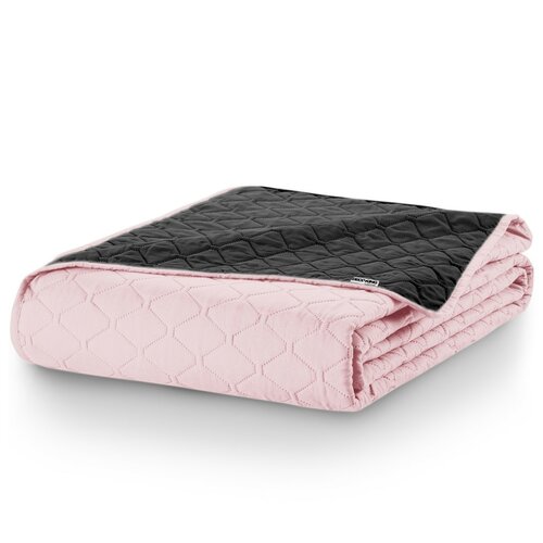 DecoKing Prekriv za postel Axel roza/jeklena, 170x 210 cm