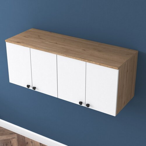 Bany Walnut and White fali szekrény