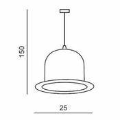 Azzardo AZ0297 závěsné svítidlo Capello, pr. 25 cm, E27, 1x 60W, černá