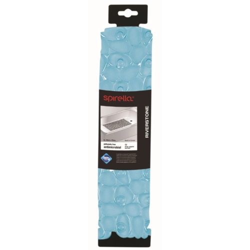 Spirella Протиковзка підкладка для ванни RIVERSTONE, синя, 75 x 36 см