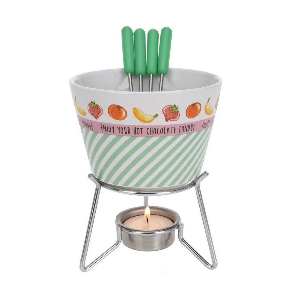 Set na fondue Star, zelená
