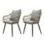 Autronic Gartenstuhl-Set, 2 Stück, Metall, Polyrattan, naturfarben, AZ-F1406 NAT